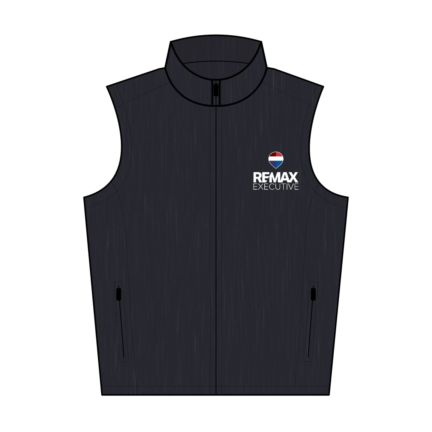 REMAX Executive Embroidered Soft Shell Vest — Men's Windproof Realtor Workwear